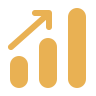 Icon einer Wachstumsgrafik