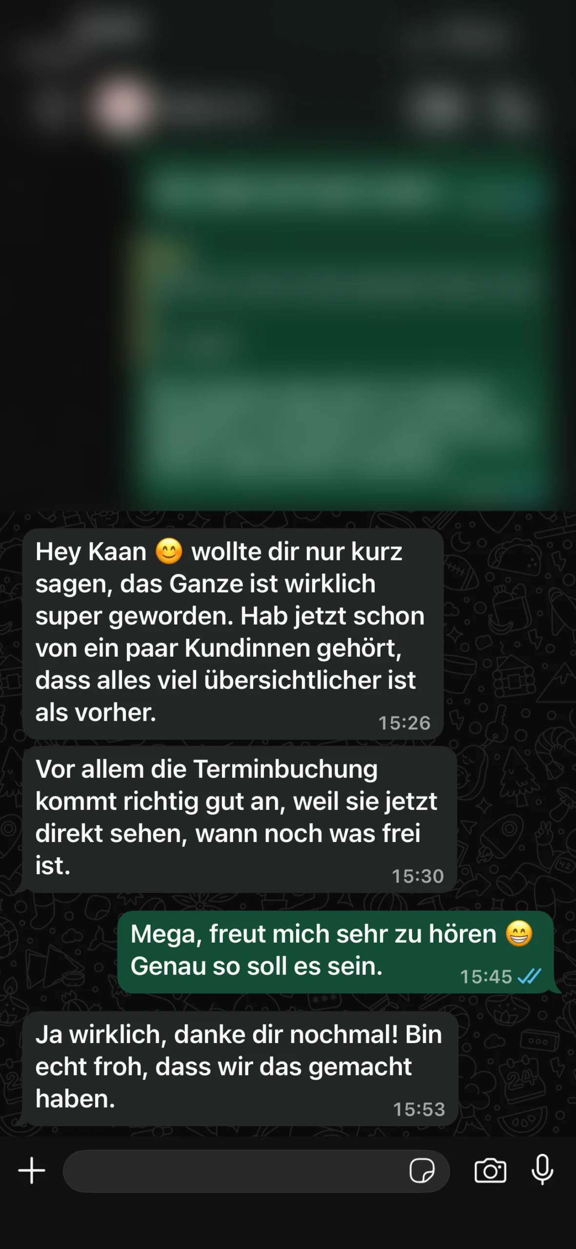 Kundenstimme über Terminbuchung 2
